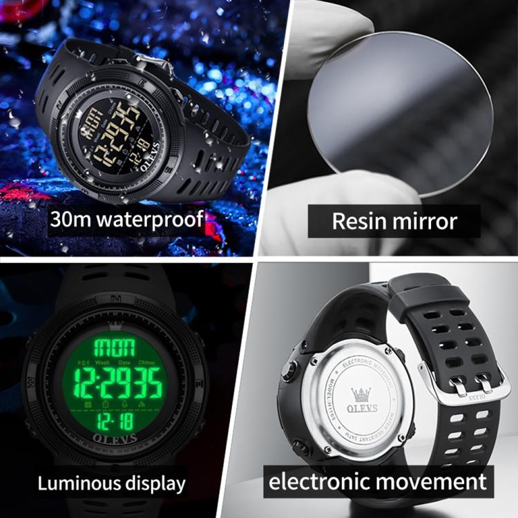 Chargez l'image dans la visionneuse de la galerie, OLEVS 1109 Men Multifunctional Smart Sports Waterproof Electronic Watch - Polar Tech Australia