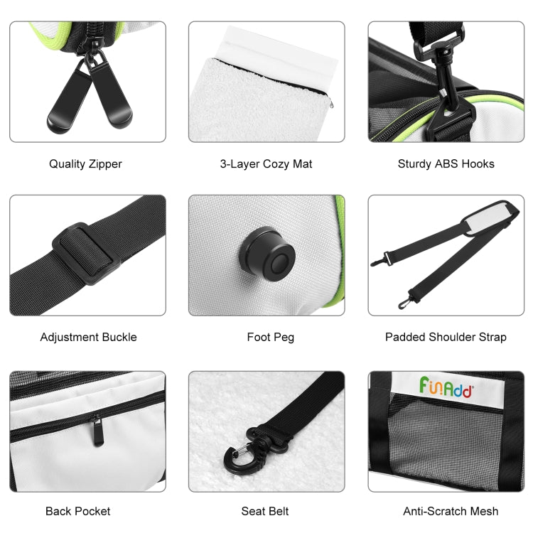 Cargue la imagen en el visor de la galería, FUNADD Pet Travel Carrier Bag Shoulder Foldable Tote Bag, Carrier Bag