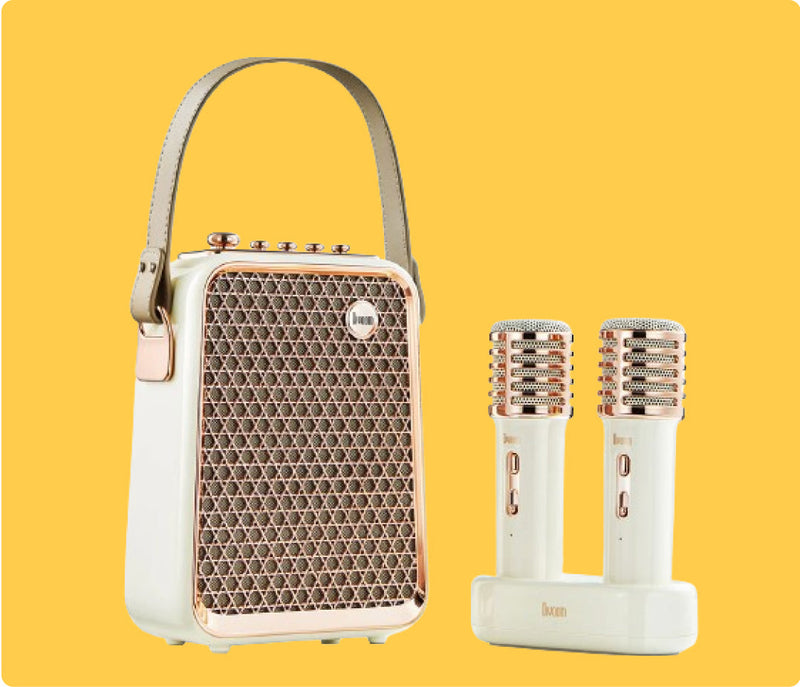 Cargue la imagen en el visor de la galería, Divoom Songbird-HQ Portable Karaoke Bluetooth Speaker | Home KTV Sound Set 50W Powerful Sound, 6 Microphone Modes, Bluetooth 5.2 Connectivity, 36Wh Battery Capacity