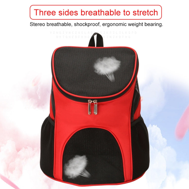 Cargue la imagen en el visor de la galería, Portable Folding Nylon Breathable Pet Carrier Backpack, Size: 33 x 30 x 24cm, Size: 33 x 30 x 24cm Black, Size: 33 x 30 x 24cm Coffee, Size: 33 x 30 x 24cm Blue, Size: 33 x 30 x 24cm Red - Polar Tech Australia