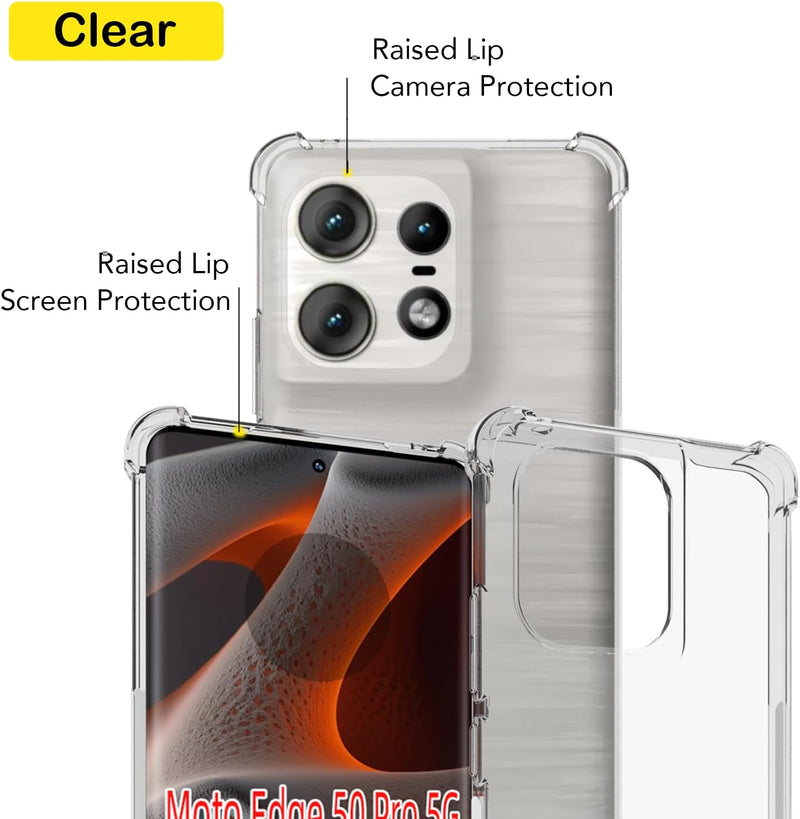 Load image into Gallery viewer, Motorola Moto Edge 50/50 Pro - AirPillow Cushion Transparent Soft Clear TPU Four Corners Protective Case - Polar Tech Australia
