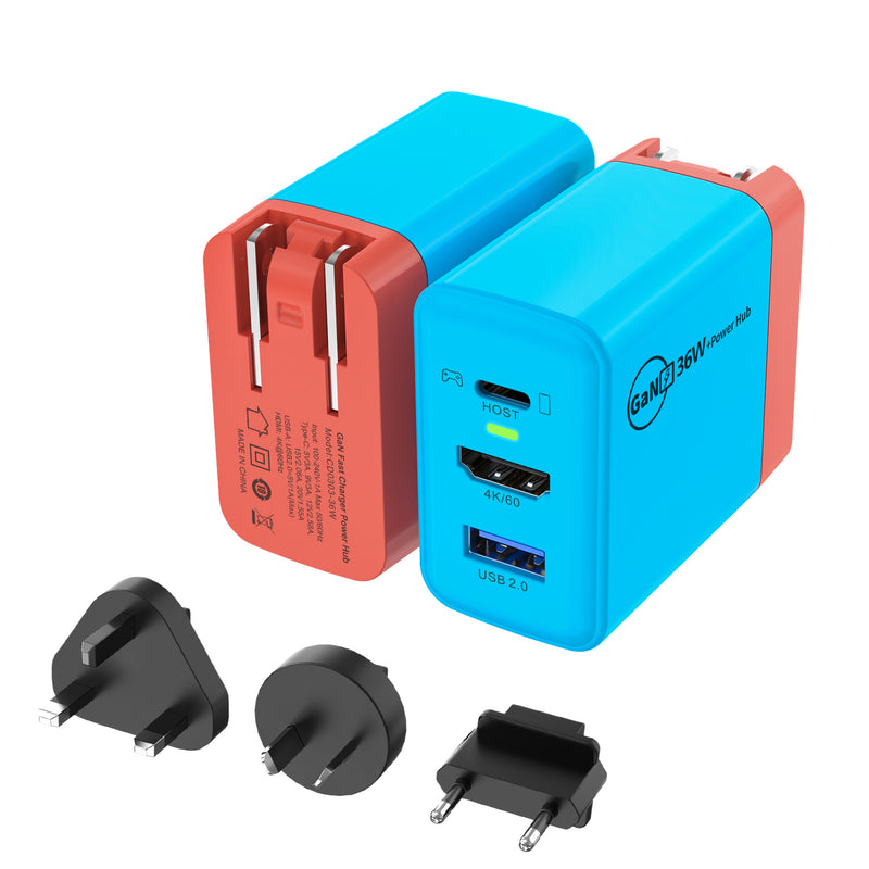 Chargez l'image dans la visionneuse de la galerie, Switch Dock GaN Fast Charging HDMI Hub Portable Dock - Polar Tech Australia