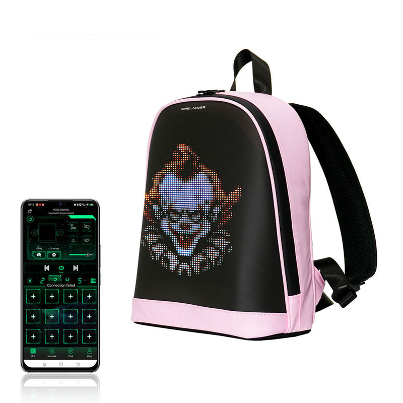Cargue la imagen en el visor de la galería, Cyberbag Pixel Art LED DIY Nylon Leather Backpack - Polar Tech Australia