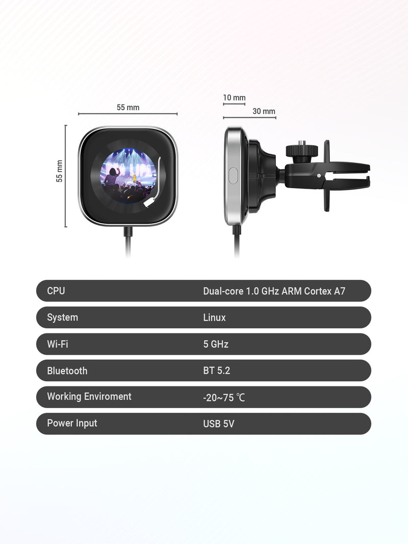 Chargez l'image dans la visionneuse de la galerie, Plug and Play Wireless CarPlay Adapter With Built-in Screen for iPhone 11/12/13/14/15/16 - Polar Tech Australia