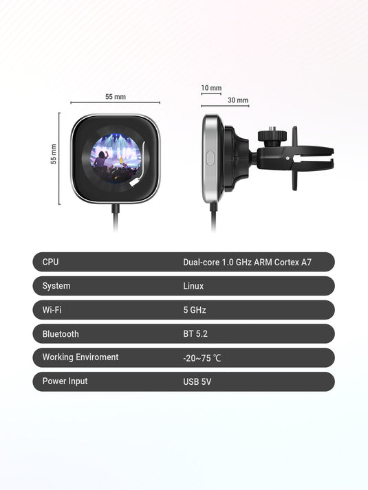 Plug and Play Wireless CarPlay Adapter With Built-in Screen for iPhone 11/12/13/14/15/16 - Polar Tech Australia