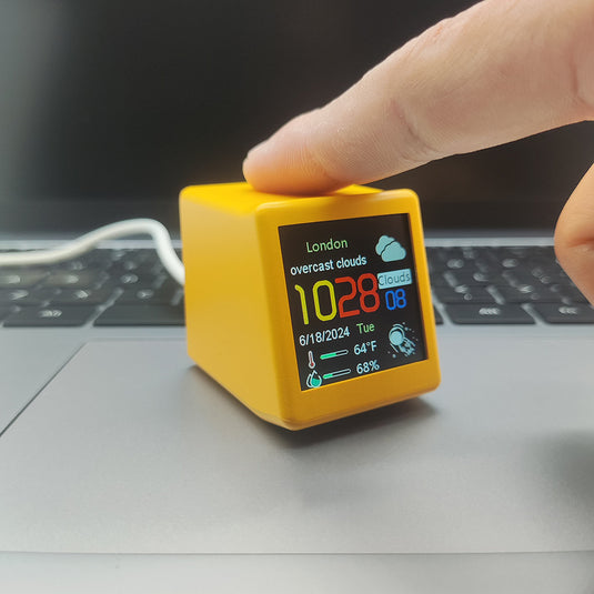 Smart Weather Station Clock WIFI Connected Weather Update Desktop Ornament - Polar Tech Australia