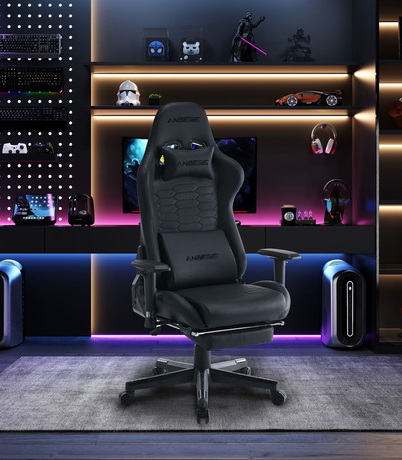 Load image into Gallery viewer, Luxury Vintage Leather Ergonomic Designed Gaming Chair 360° Rotation and Adjustable Armrests (Grey) - Polar Tech Australia