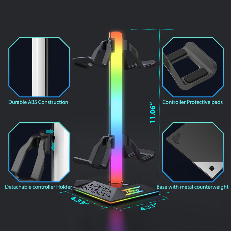 Load image into Gallery viewer, RGB Lighting Game Controller Hook and Charger, Headset Display Stand - Polar Tech Australia
