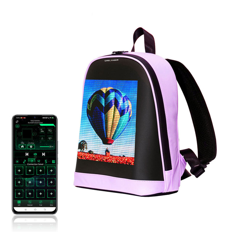 Cargue la imagen en el visor de la galería, Cyberbag Pixel Art LED DIY Nylon Leather Backpack - Polar Tech Australia