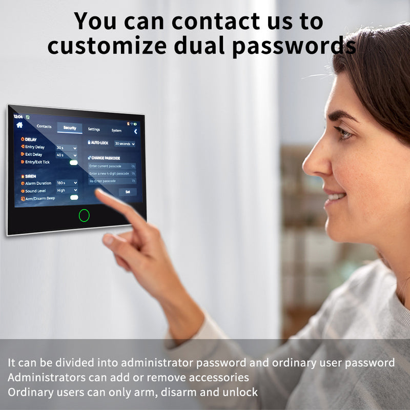 Cargue la imagen en el visor de la galería, Tuya WiFi+GSM 4G & WIFI Touch Screen Wireless Home Security PIR SOS Alarm System Set - Polar Tech Australia