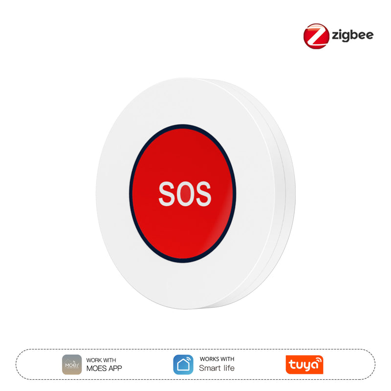 Chargez l'image dans la visionneuse de la galerie, MOES Zibee Tuya Battery Powered Wireless SOS Emergency Help Push Button - Polar Tech Australia