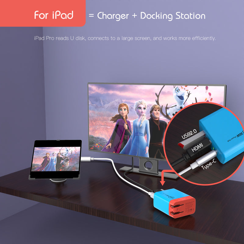 Chargez l'image dans la visionneuse de la galerie, Switch Dock GaN Fast Charging HDMI Hub Portable Dock - Polar Tech Australia
