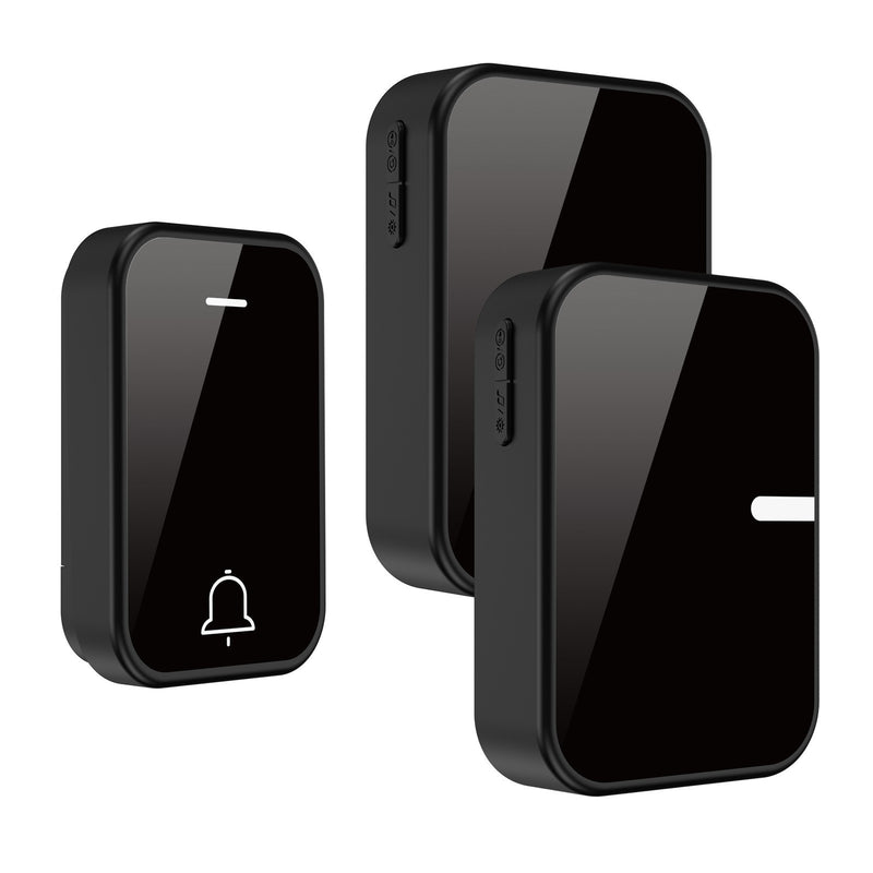 Chargez l'image dans la visionneuse de la galerie, Wireless Doorbell Kit with Push Buttons & Plug-In Receiver Self Powered Battery-Free