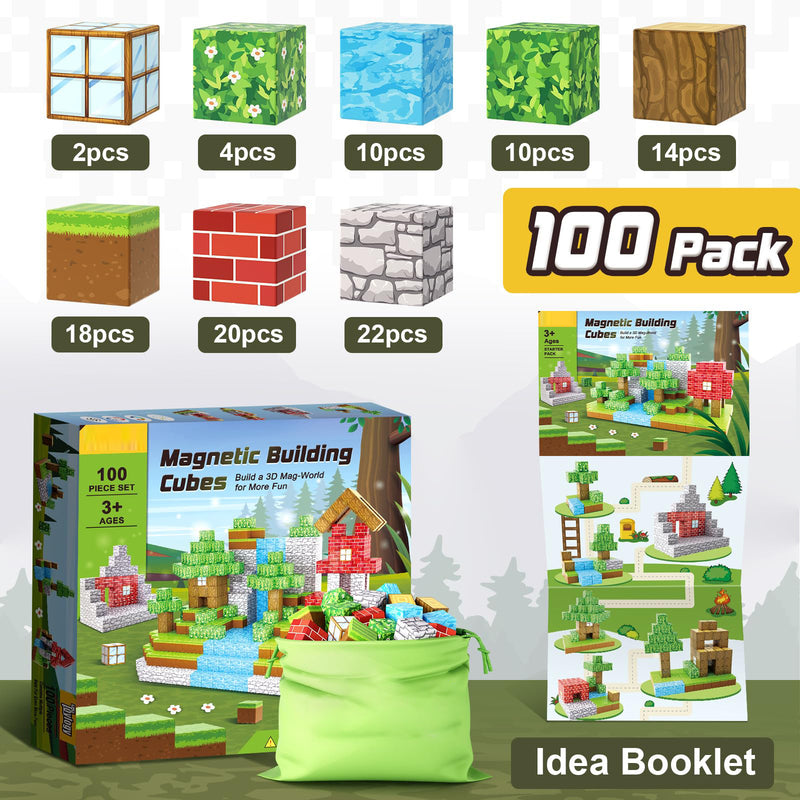 Load image into Gallery viewer, Minecraft Magnetic Blocks Magnetic Building Toy - Original Forest Set - Polar Tech Australia
