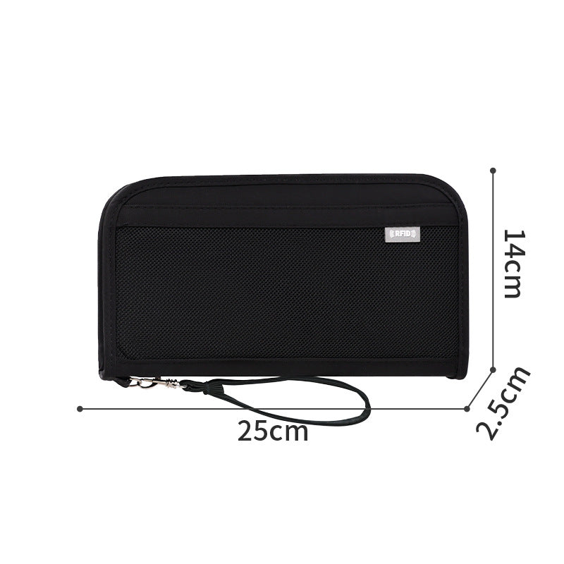 Load image into Gallery viewer, Larger Capacity RFID Blocking Travel Wallet Passport Holder – Water-Resistant Document Organiser with Card Slots & Wrist Strap - Polar Tech Australia