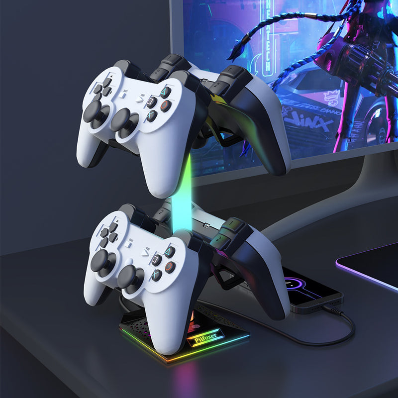 Load image into Gallery viewer, RGB Lighting Game Controller Hook and Charger, Headset Display Stand - Polar Tech Australia
