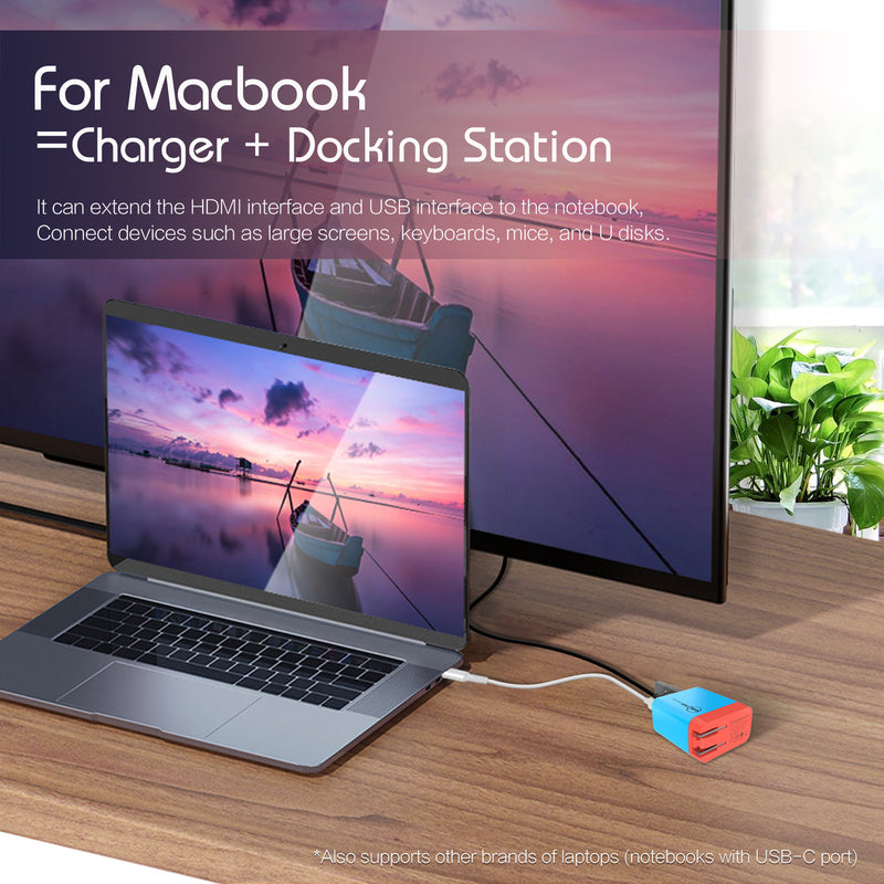 Chargez l'image dans la visionneuse de la galerie, Switch Dock GaN Fast Charging HDMI Hub Portable Dock - Polar Tech Australia