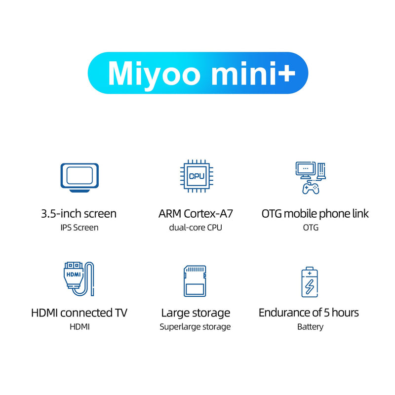 Chargez l'image dans la visionneuse de la galerie, Miyoo Mini Plus 3.5 Inch IPS Screen Retro Handheld Game Console (64GB) - Polar Tech Australia