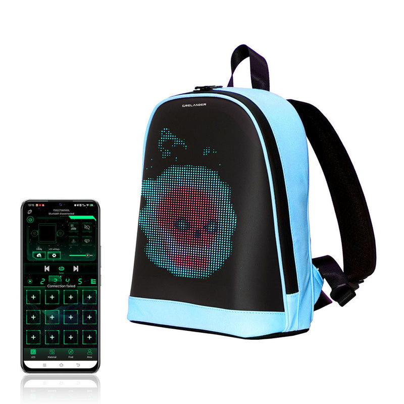 Cargue la imagen en el visor de la galería, Cyberbag Pixel Art LED DIY Nylon Leather Backpack - Polar Tech Australia