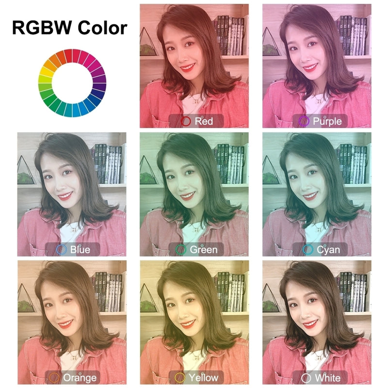 Load image into Gallery viewer, RGBW Ring Light with Remote Control + 1.1m Tripod Stand Live Streaming Kit - Polar Tech Australia