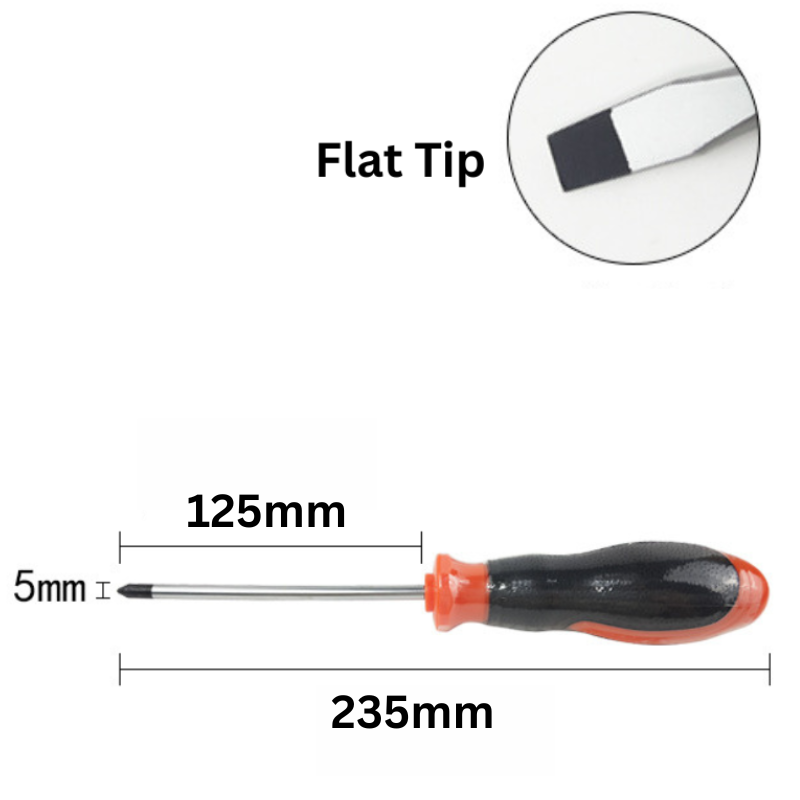 Cargue la imagen en el visor de la galería, 5mm Wide Standard Flat Head Screwdriver Extra Long - Polar Tech Australia
