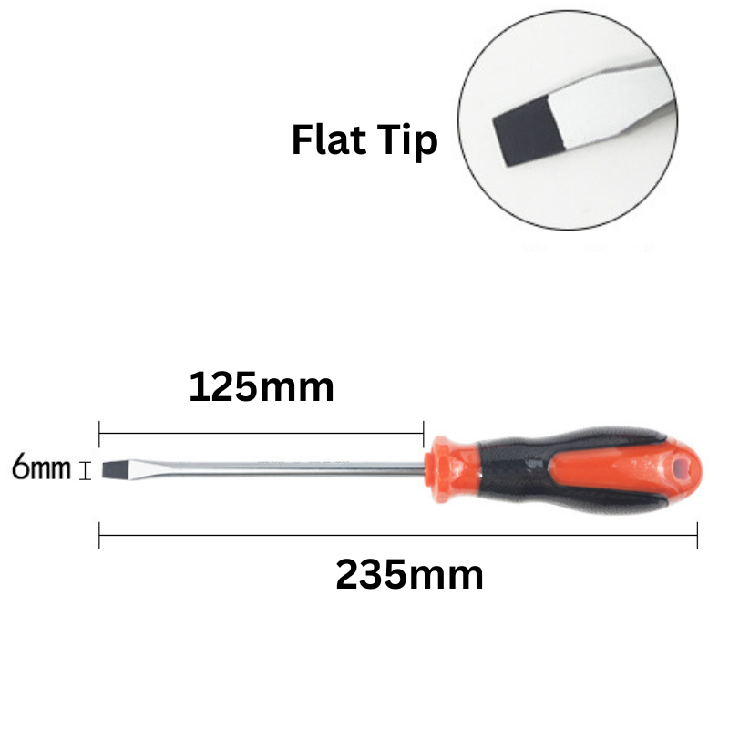 Load image into Gallery viewer, 6mm Wide Standard Flat Head Screwdriver Extra Long - Polar Tech Australia