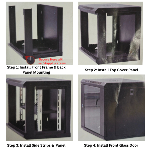 Load image into Gallery viewer, 4U 6U 9U 12U Heavy Duty Network Server CCTV PoE Switch Wall Mount Cabinet Rack Lockable Enclosure - Polar Tech Australia