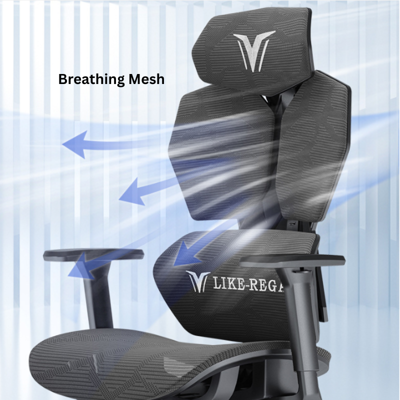 Chargez l'image dans la visionneuse de la galerie, Breathing Mesh Ergonomic Gaming Chair Swivel Computer Office Chair - Polar Tech Australia