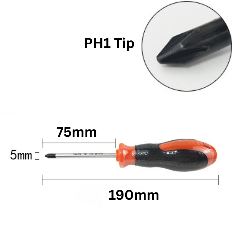 Load image into Gallery viewer, Standard PH1 Tip Phillips Screwdriver Extra Long - Polar Tech Australia