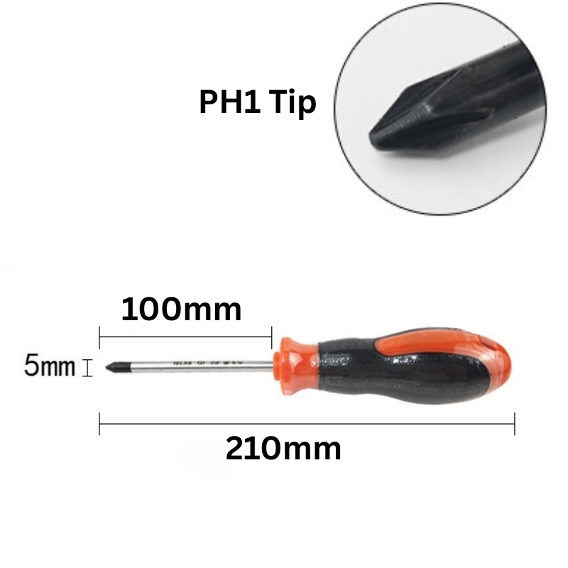 Load image into Gallery viewer, Standard PH1 Tip Phillips Screwdriver Extra Long - Polar Tech Australia