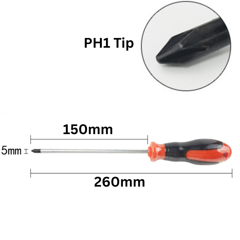 Load image into Gallery viewer, Standard PH1 Tip Phillips Screwdriver Extra Long - Polar Tech Australia