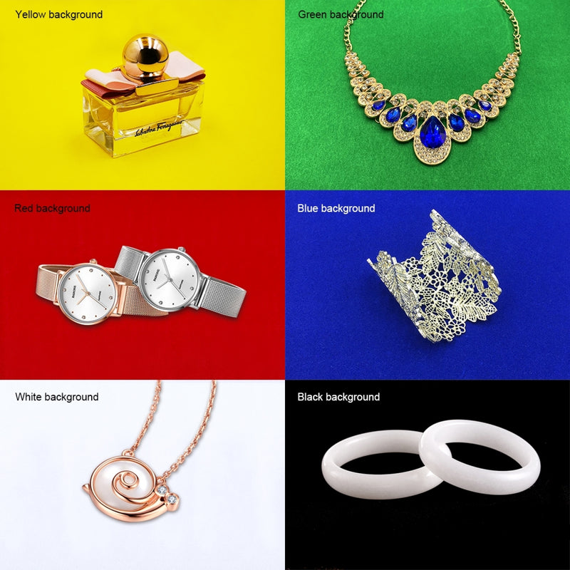 Load image into Gallery viewer, 30cm Portable Folding Photo Softbox Tent + 4.6" Ring LED Light Kit with 6 Backdrops (Red, Green, Yellow, Blue, White, Black) – 30 x 30 x 30cm - Polar Tech Australia