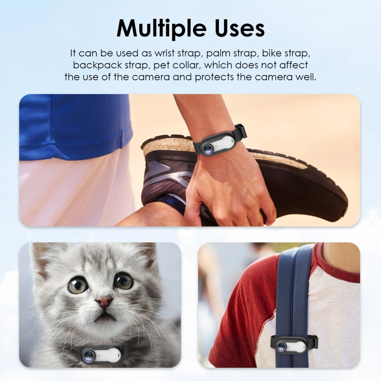 Cargue la imagen en el visor de la galería, Insta360 GO 3 / GO 3S PULUZ Camera Silicone Case Wristband Bicycle Strap Extension Mount - Polar Tech Australia