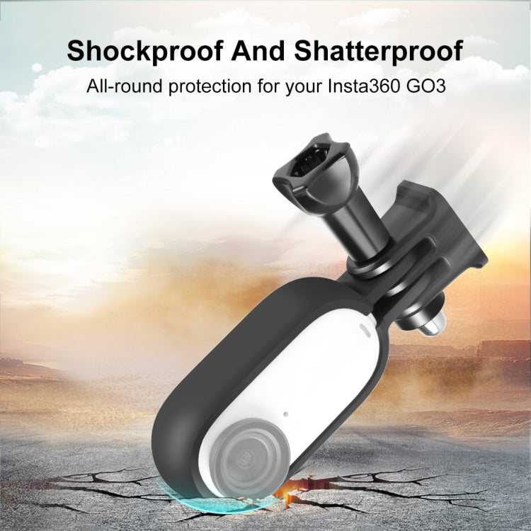 Cargue la imagen en el visor de la galería, Insta360 GO 3 / GO 3S PULUZ Body Plastic Protective Frame Cage with Screw & Adapter (Black) - Polar Tech Australia