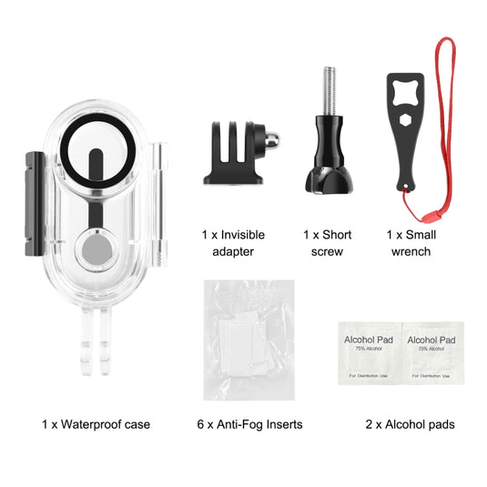 Insta360 GO 3 / GO 3S PULUZ 40m Underwater Waterproof Housing Case with Base Adapter & Screw (Transparent) - Polar Tech Australia