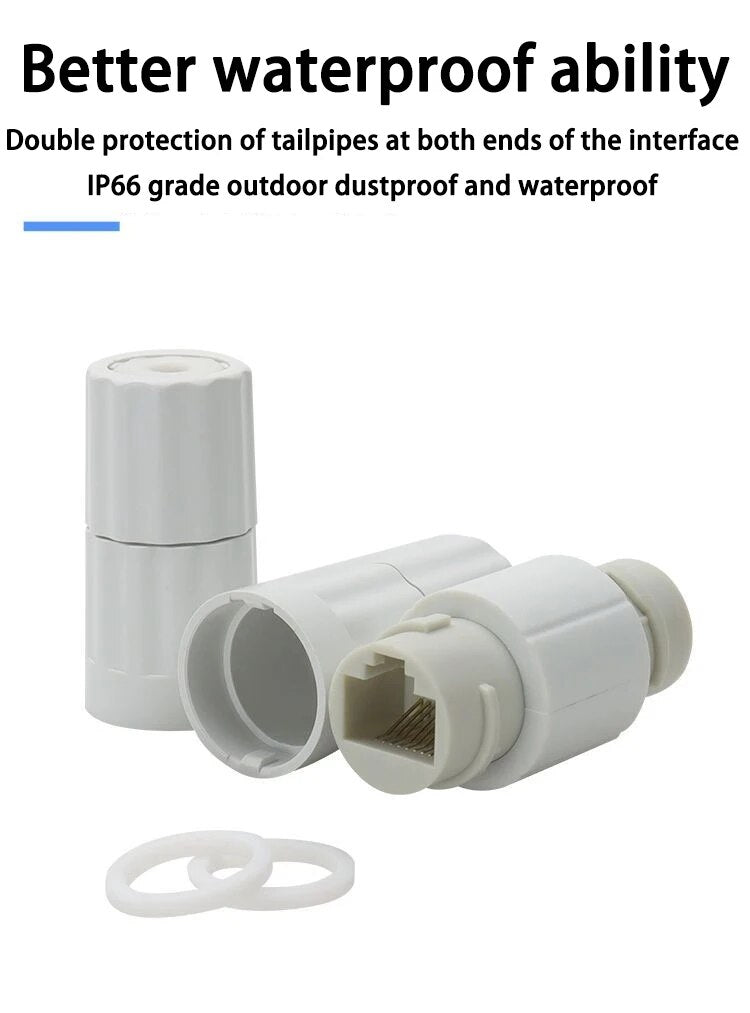 Cargue la imagen en el visor de la galería, Waterproof Heavy Duty RJ45 Ethernet Cable Extender Jonit Connects CCTV Camera - Polar Tech Australia