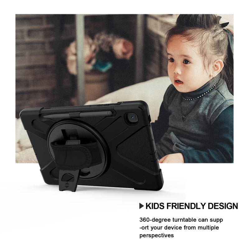 Load image into Gallery viewer, Samsung Galaxy Tab S6 Lite 10.4 2020 (P610/P613/P615/P619) Heavy Duty 360 Degree Rotate Stand Hand Strap Case - Polar Tech Australia
