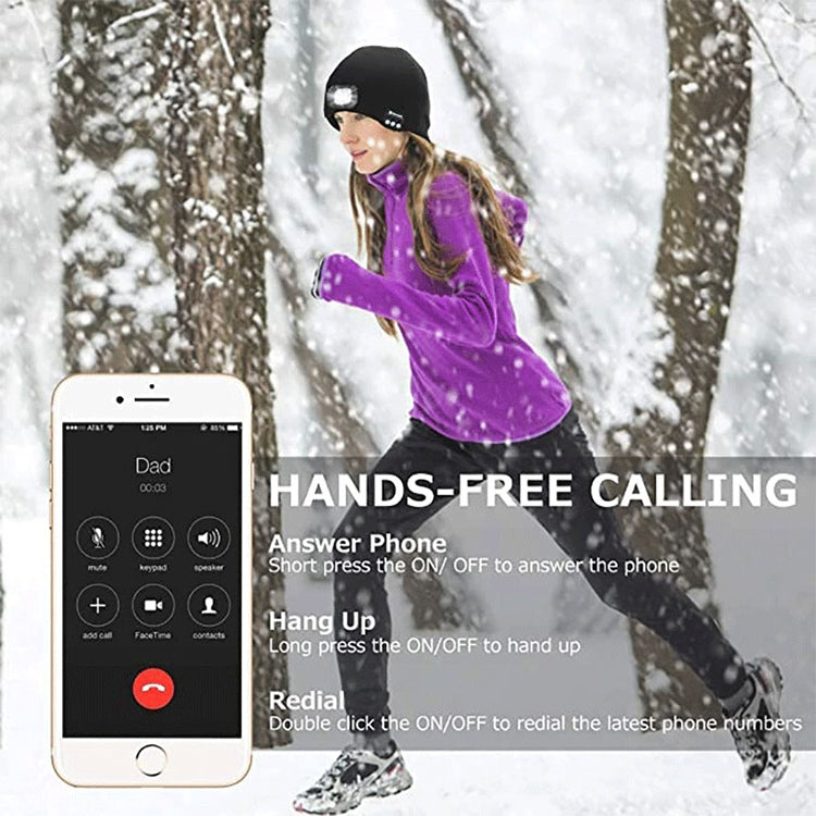 Chargez l'image dans la visionneuse de la galerie, Outdoor Night Running Night Fishing LED Light Illumination Bluetooth 5.0 Knitted Hat - Polar Tech Australia