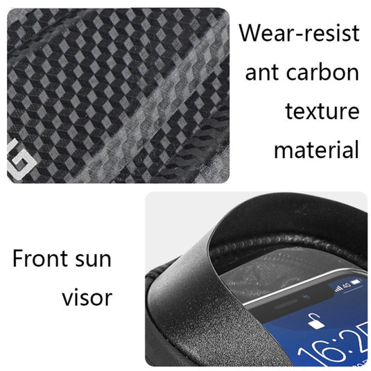 WEST BIKING YP0707235 Mountain Bike Front Beam Bag Waterproof Mobile Phone Bicycle Bag Hard Shell Reflective Bag Riding Equipment - Polar Tech Australia