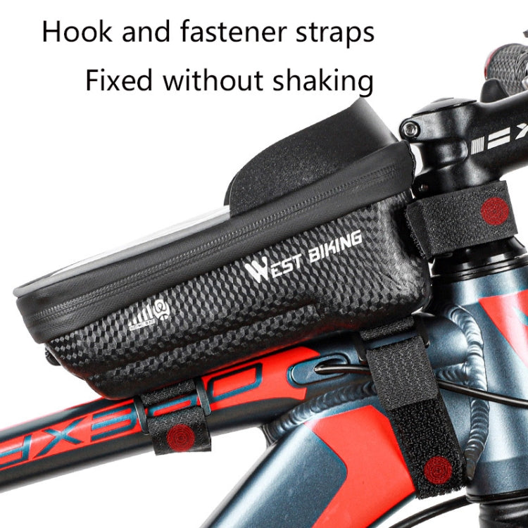 Cargue la imagen en el visor de la galería, WEST BIKING YP0707235 Mountain Bike Front Beam Bag Waterproof Mobile Phone Bicycle Bag Hard Shell Reflective Bag Riding Equipment - Polar Tech Australia