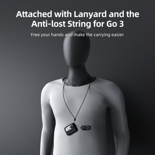 Insta360 GO 3 AMagisn Silicone Body Cover Protective Case With Lanyard - Polar Tech Australia