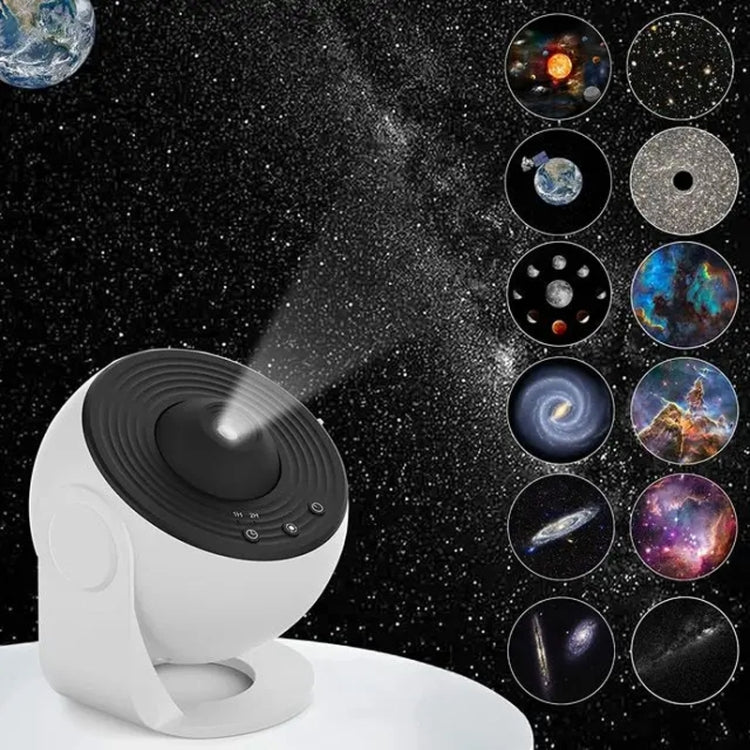 Chargez l'image dans la visionneuse de la galerie, Galaxy Night Light Star Projector LED Table Lamp Children Room Decor With 12pcs Film Disc - Polar Tech Australia