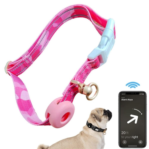 Cargue la imagen en el visor de la galería, For AirTag Tracker Silicone Sleeve Medium Dog Collar Nylon Reflective Anti-Tangle Pet Collar - Polar Tech Australia