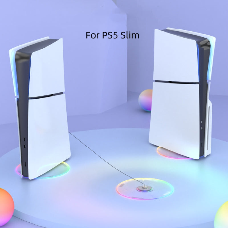 Cargue la imagen en el visor de la galería, PS5 Slim Simple Storage Base Light Version RGB Colorful Vertical Storage Bracket - Polar Tech Australia