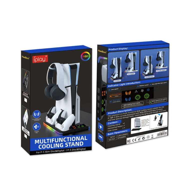 Load image into Gallery viewer, PS5 Slim / PS5 iplay HA-8008 Cooling Bracket Headphone Organiser Grip Holder Charger - Polar Tech Australia