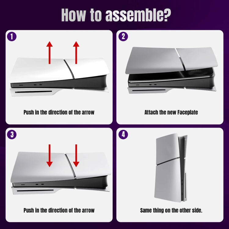 Chargez l'image dans la visionneuse de la galerie, For PS5 Slim Replacement Faceplate Shell Detachable Protective Case - Polar Tech Australia