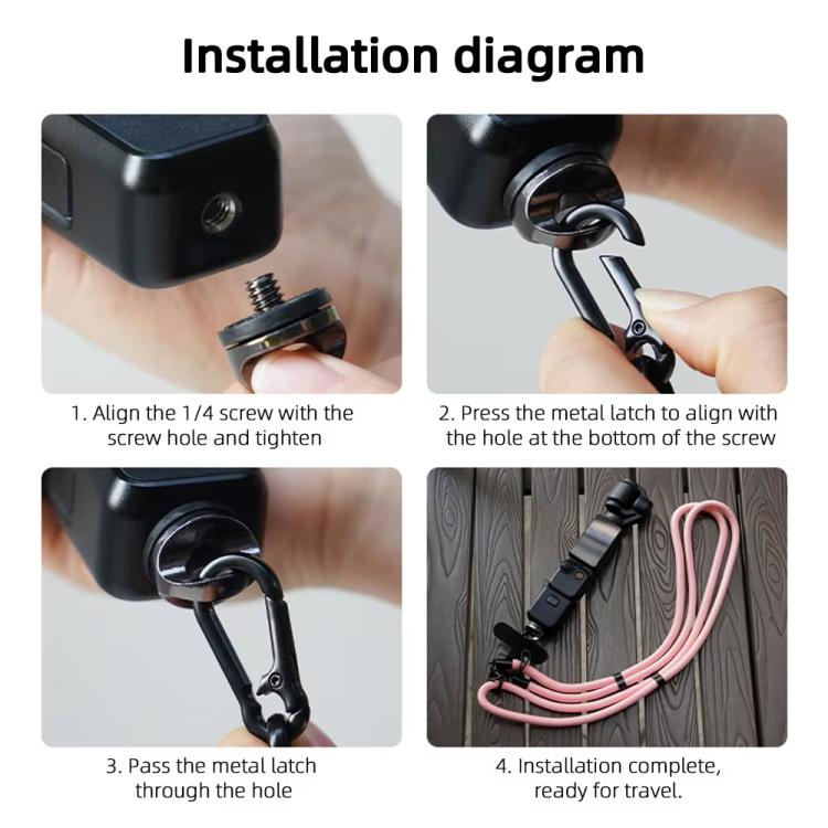 Chargez l'image dans la visionneuse de la galerie, BRDRC Sport Camera Lanyard With 1/4 inch Screw Anti-Lost Crossbody Rope Accessory - Polar Tech Australia