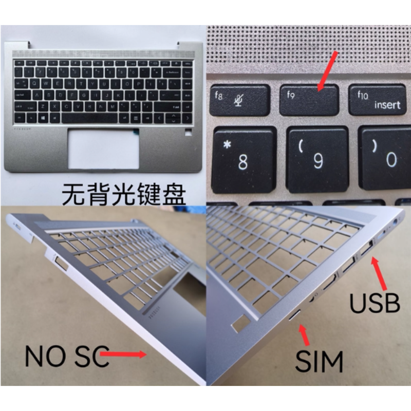 Cargue la imagen en el visor de la galería, HP Probook 440 G8 G9 ZHAN 66 Pro 14 G4 G5 Series - Laptop Palmrest With Keyboard US Layout
