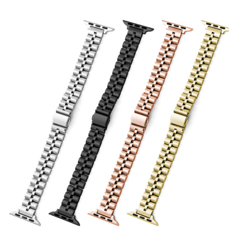 Chargez l'image dans la visionneuse de la galerie, Apple Watch 1/2/3/4/5/SE/6/7/8 Thin Metal Steel Chain Link Style Girl Women Watch Band - Polar Tech Australia