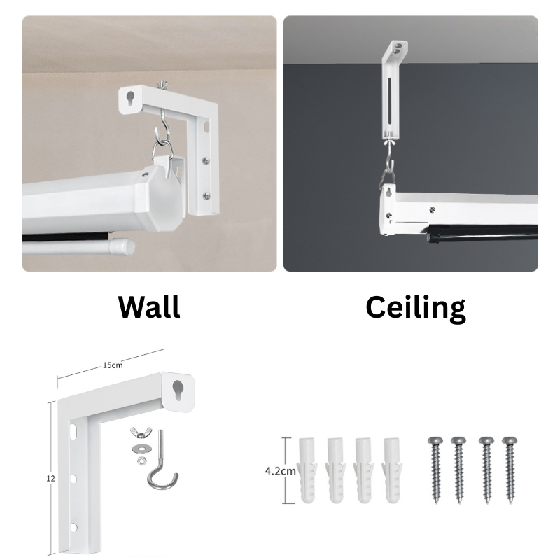 Chargez l'image dans la visionneuse de la galerie, Universal Heavy Duty Projector Screen Wall & Ceiling Mount Hanging L-Bracket - Polar Tech Australia